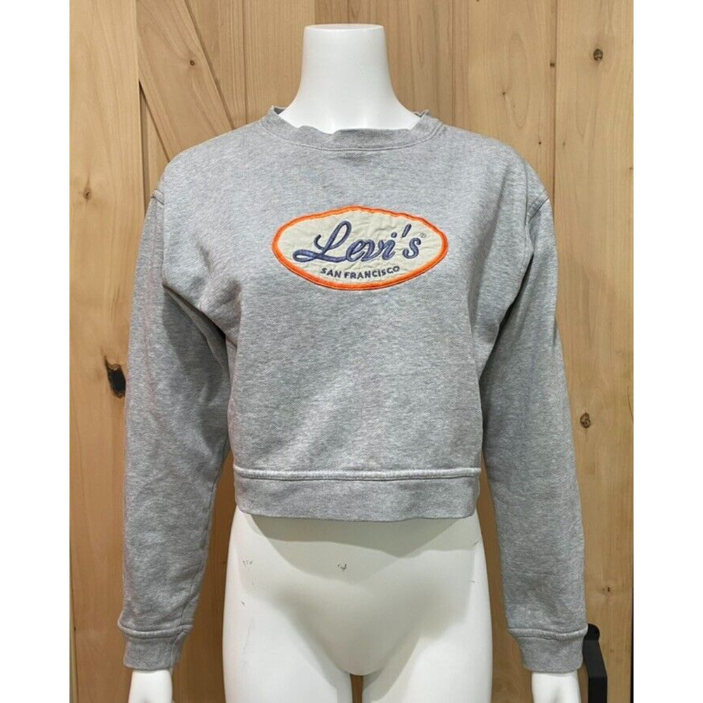Levi's San Francisco Cropped Sweatshirt Size L - Picture 1 of 10